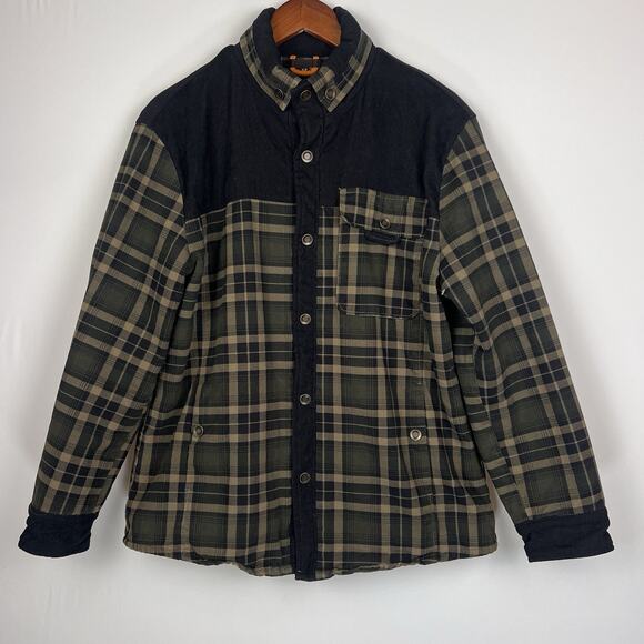 Niumike Men’s Outdoor Vintage 52 Plaid Flannel Button Down Shirt Jacket - Picture 2 of 11